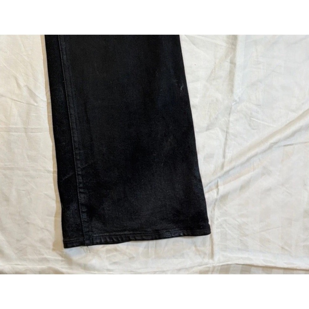 Paige Premium Denim Sasha High Rise Wide Leg Coated Black Jeans 28 29x32 - Picture 4 of 16